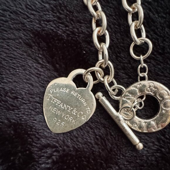 Tiffany & Co. Sterling Silver Heart Tag Toggle 18.5" Chain Necklace - Picture 6 of 13